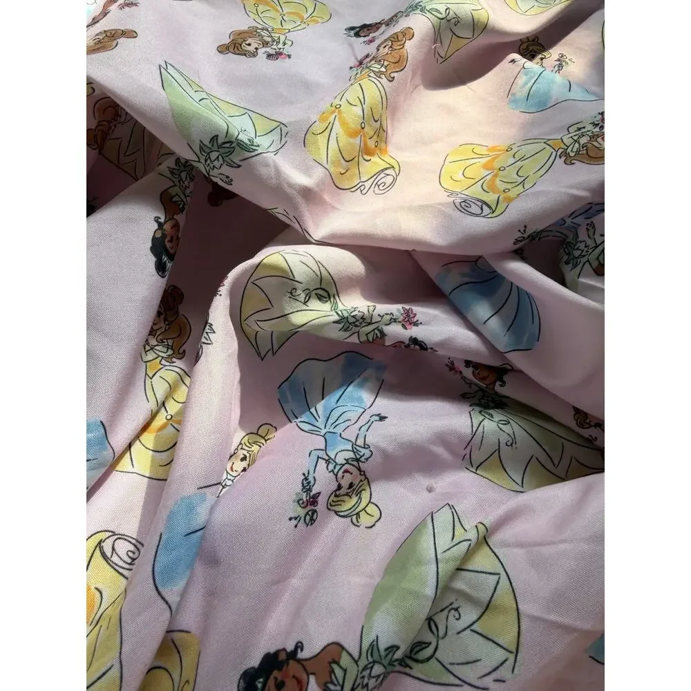 Disney Princesses Lambs & Ivy Fitted Crib Sheet Pink - Belle, Tiana, Cinderella